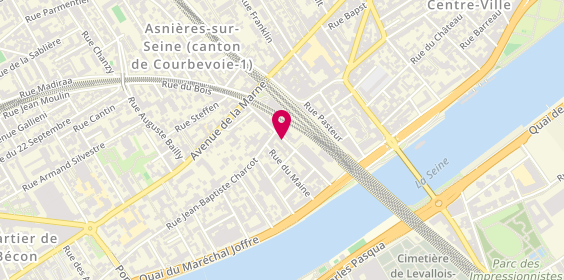 Plan de ARTISAN PRO SERVICES: Dépannage Plombier - Chauffagiste - électricien 92, 23 Rue de Bretagne, 92600 Asnières-sur-Seine