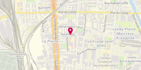 Plan de Aressys - Installateur CFO/CFA - câblage informatique, 8-10 Rue des Bles, 93210 Saint-Denis