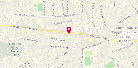 Plan de Global Elec, 207 avenue Jean Jaurès, 95100 Argenteuil