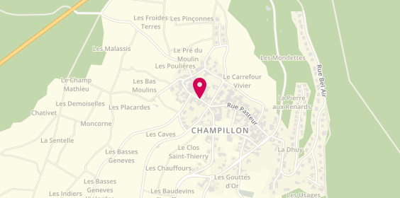 Plan de SAS CHAMPAC Pompes à Chaleur 51 | Chauffage | Climatisation, 6 Rue René Baudet, 51160 Champillon