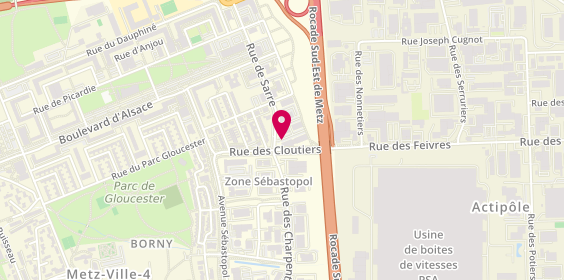 Plan de Md Speed Service, 29 Rue Sarre, 57070 Metz