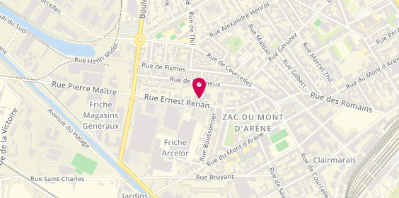 Plan de Brusadelli Electricite Generale, 2 Rue Fortel, 51100 Reims