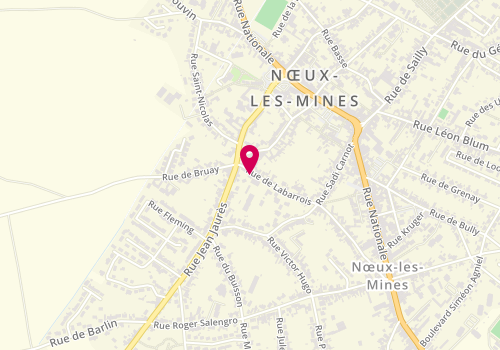 Plan de Pruvost Electro, 3 Rue Labarrois, 62290 Nœux-les-Mines