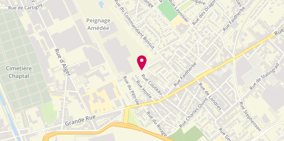 Plan de Rapidelec, 56 Rue Couteau, 59150 Wattrelos